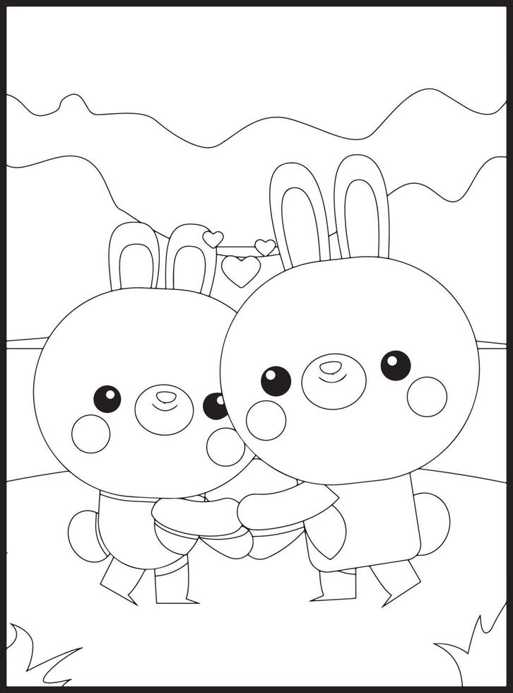 Valentines Day Coloring Pages vector