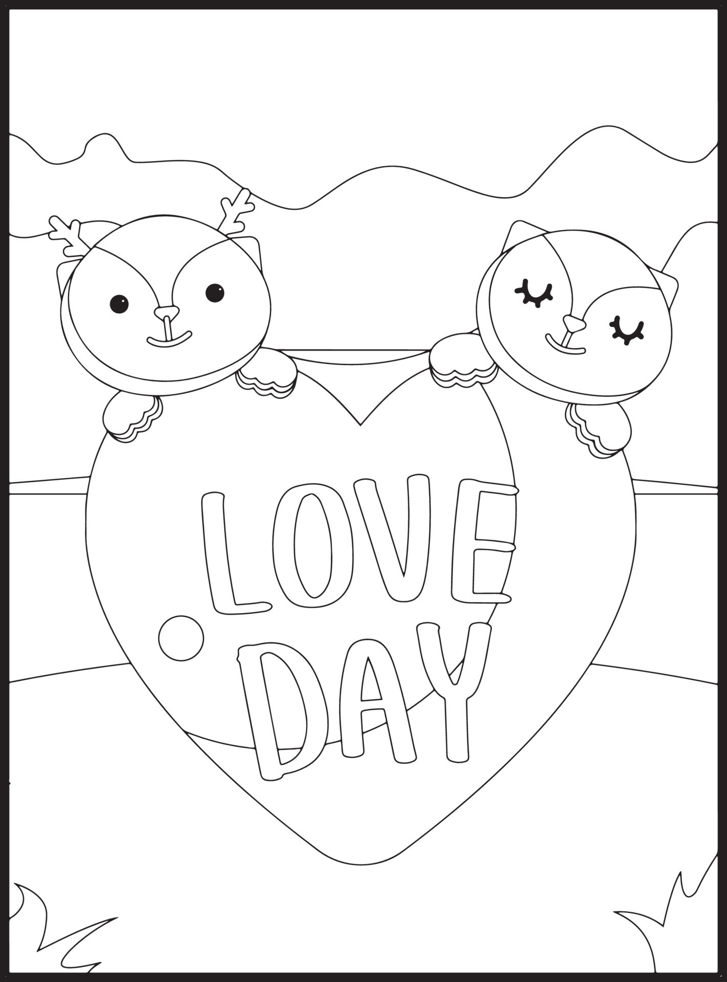 Charming Couple Coloring Page