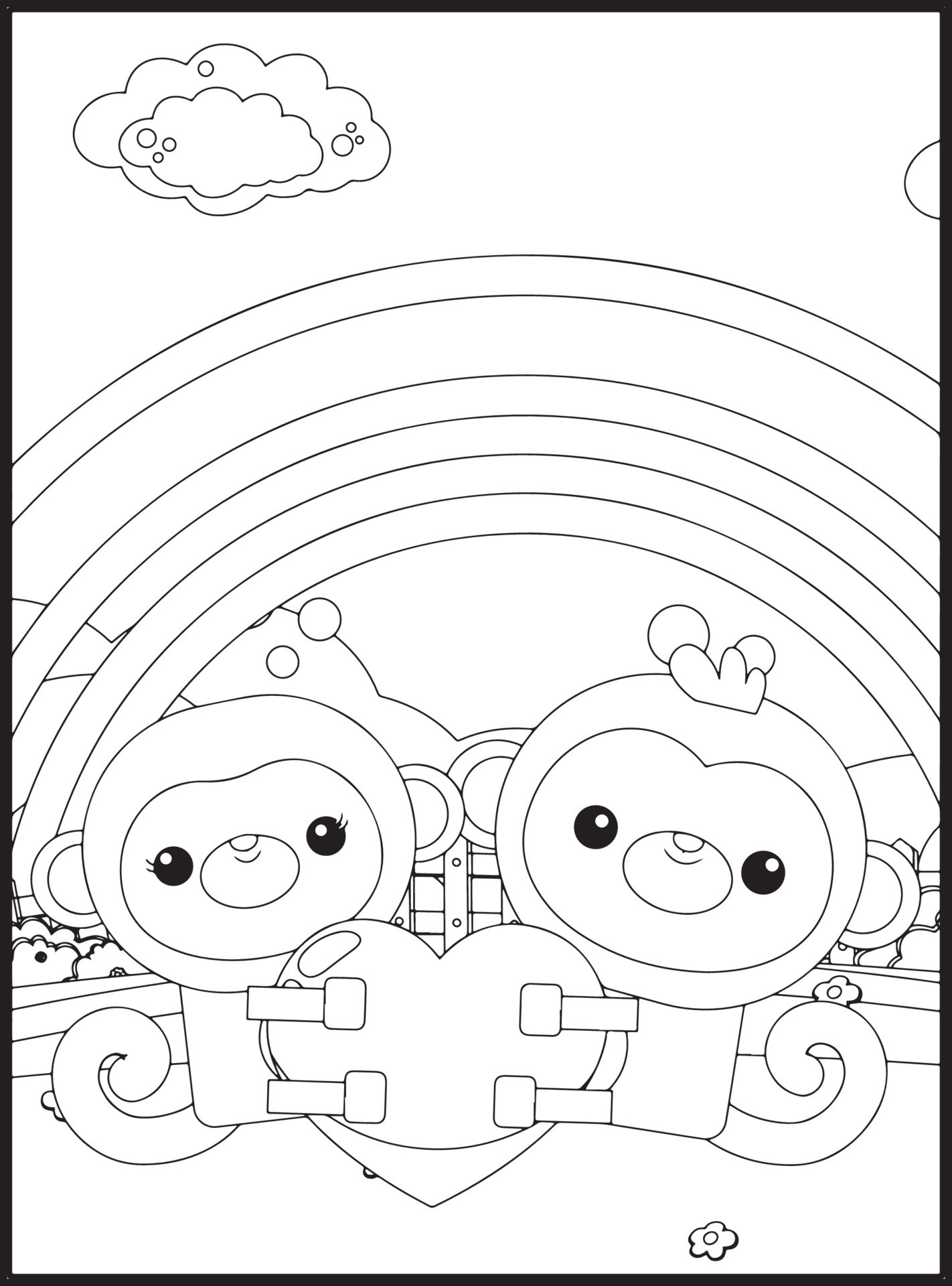 Valentines Day Coloring Pages 16825060 Vector Art at Vecteezy