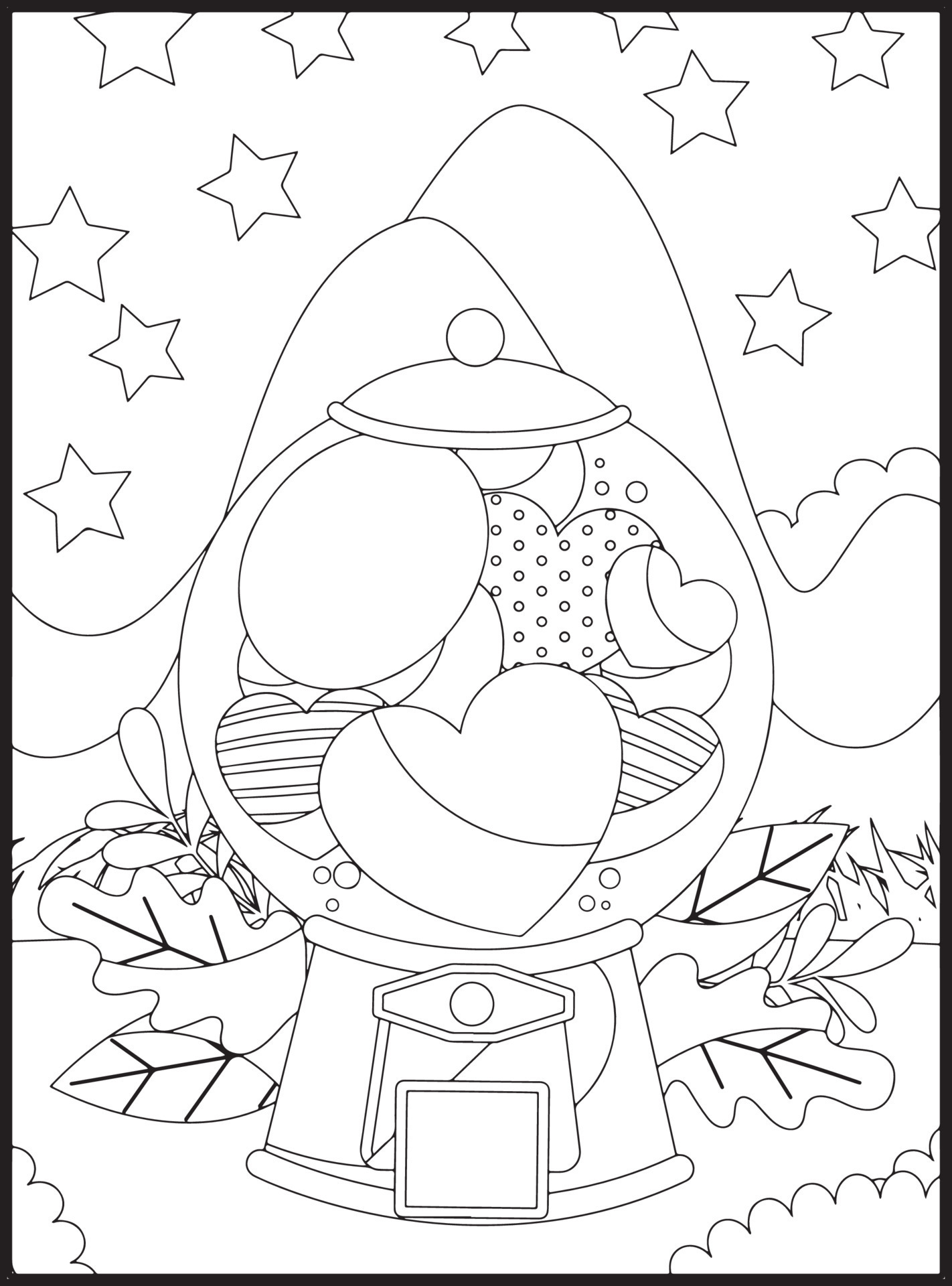 Valentines Day Coloring Pages Vector Art