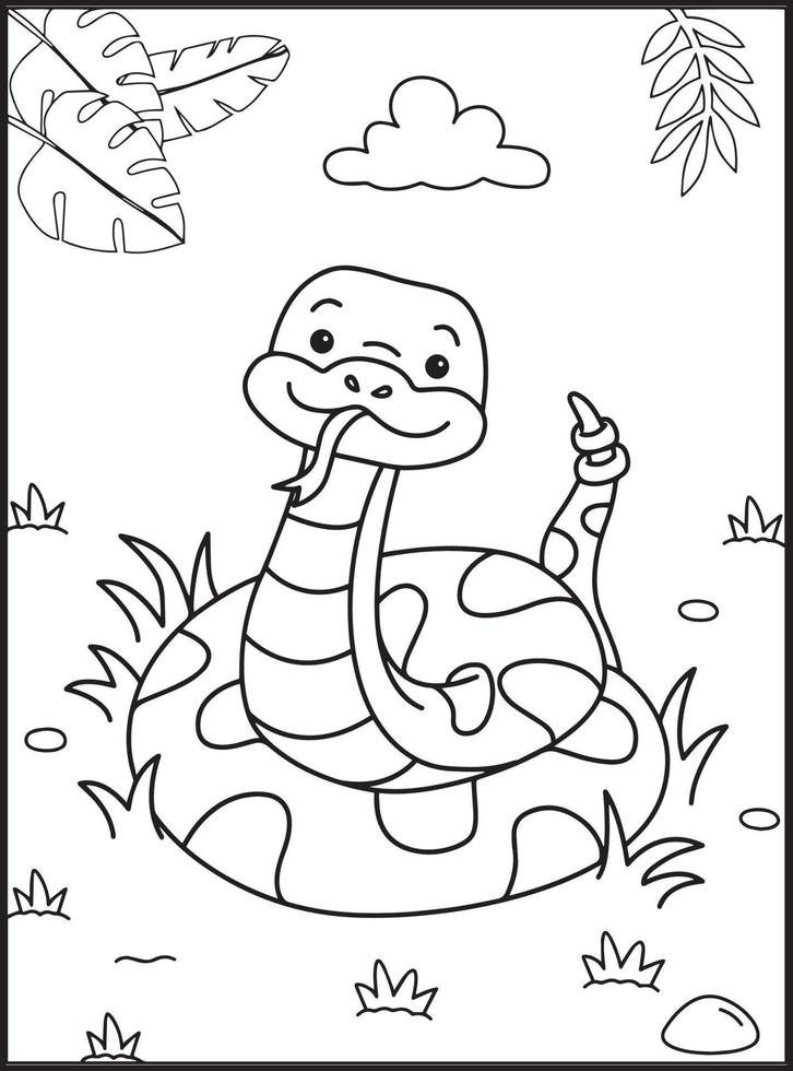 Reptiles Coloring Pages vector