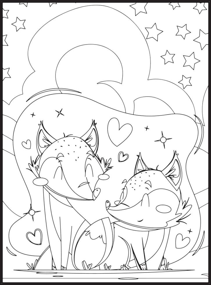 Valentines Day Coloring Pages vector