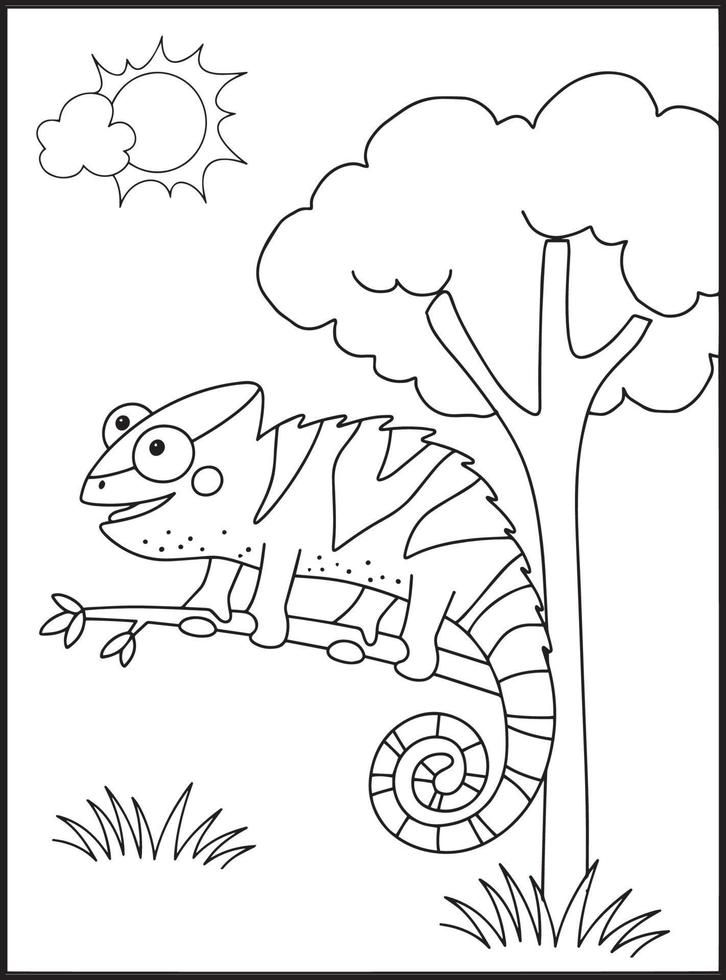 Reptiles Coloring Pages vector