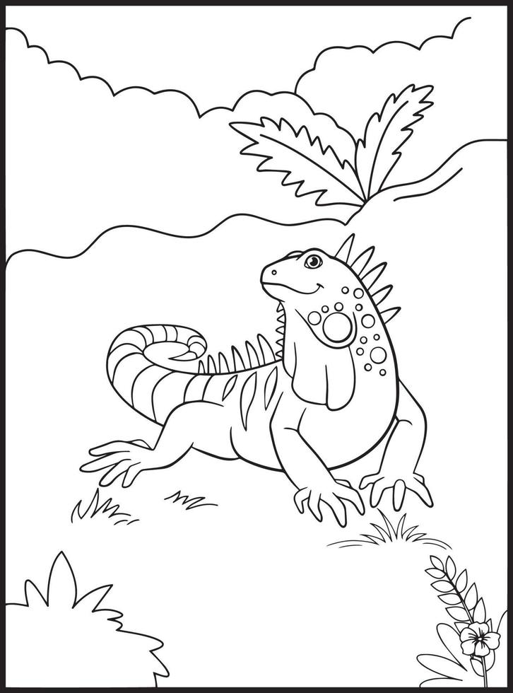 Reptiles Coloring Pages vector