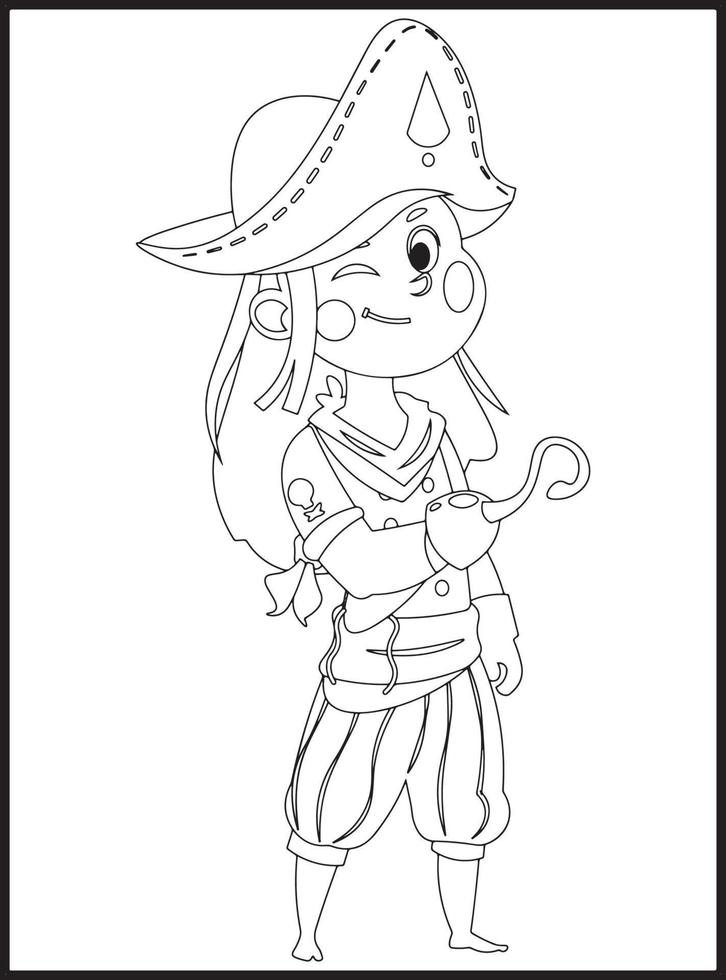 Pirate Coloring Pages vector