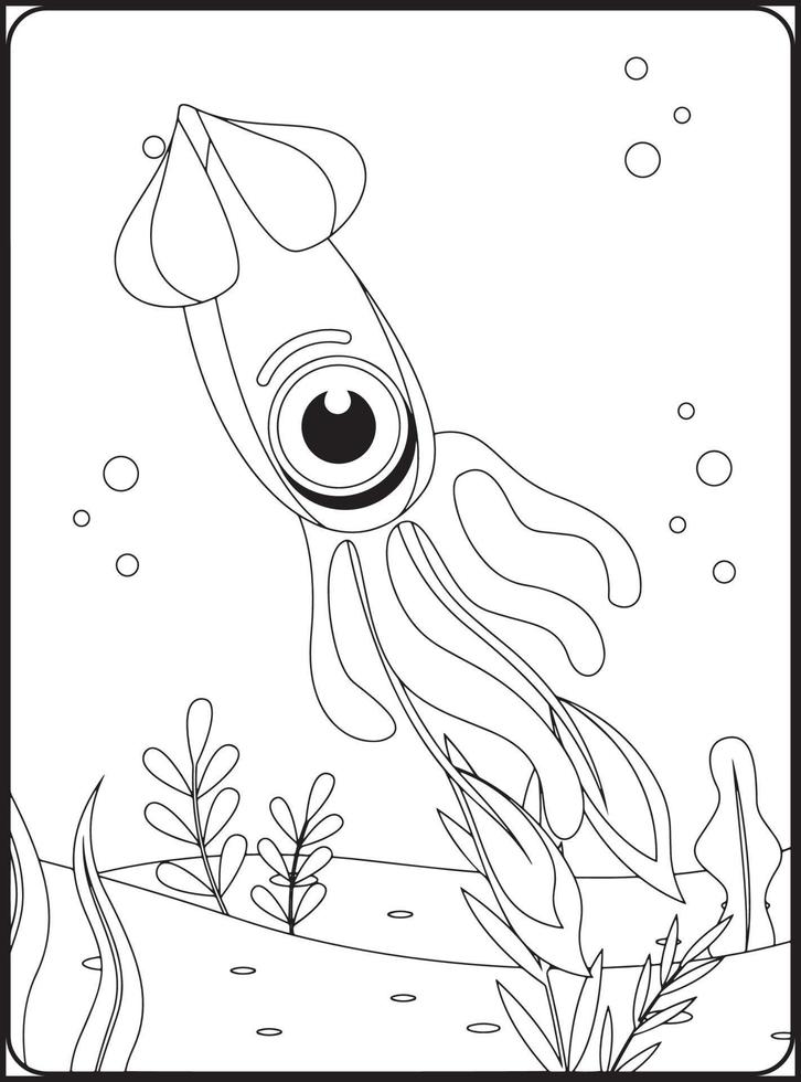 Sea Animals Coloring Pages vector