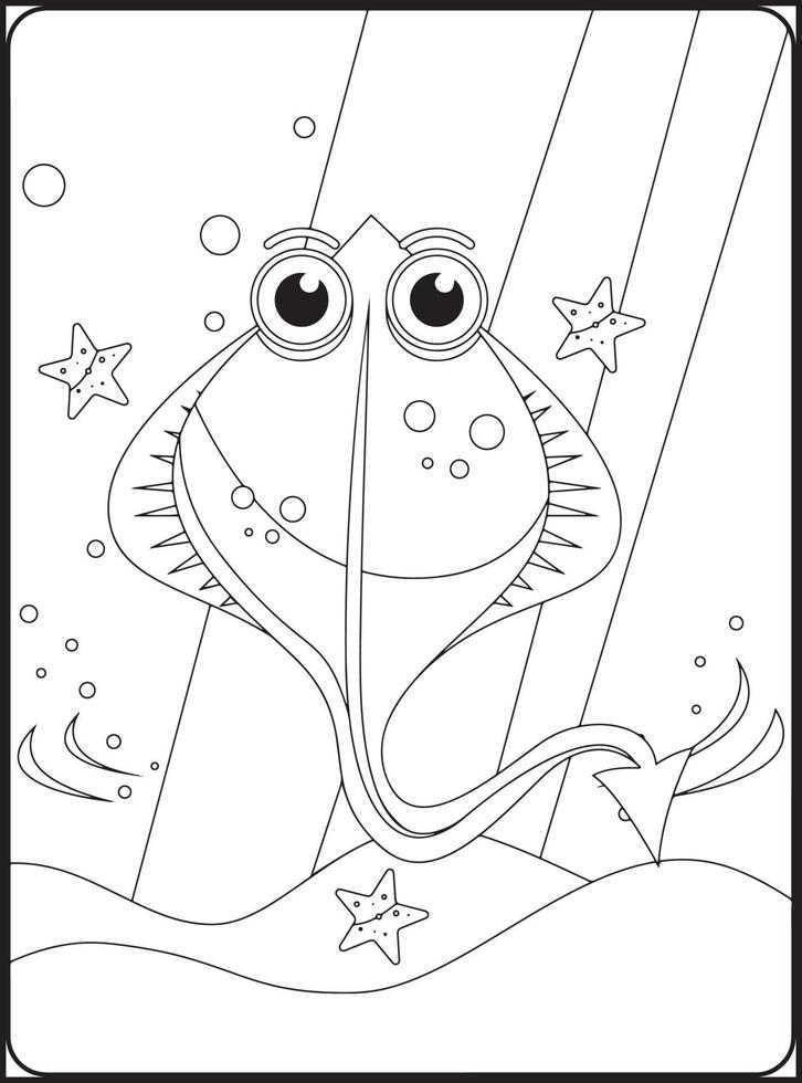 Sea Animals Coloring Pages vector