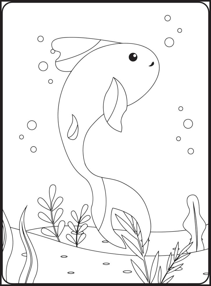 Sea Animals Coloring Pages vector