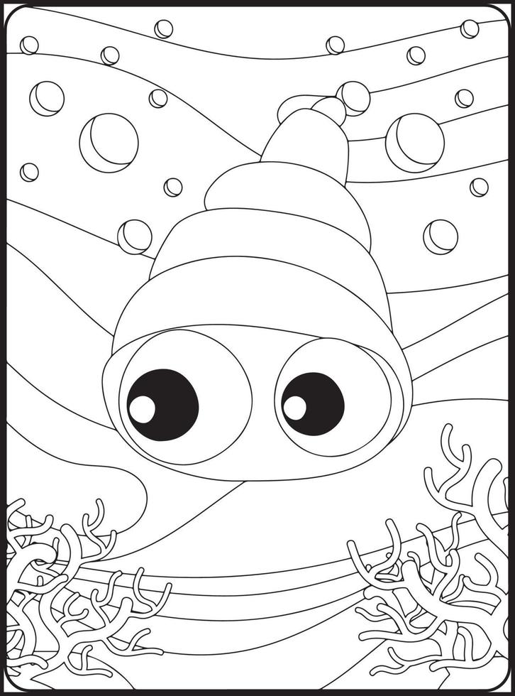 Sea Animals Coloring Pages vector