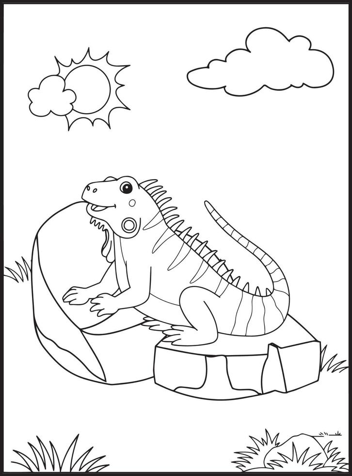 reptiles para colorear vector