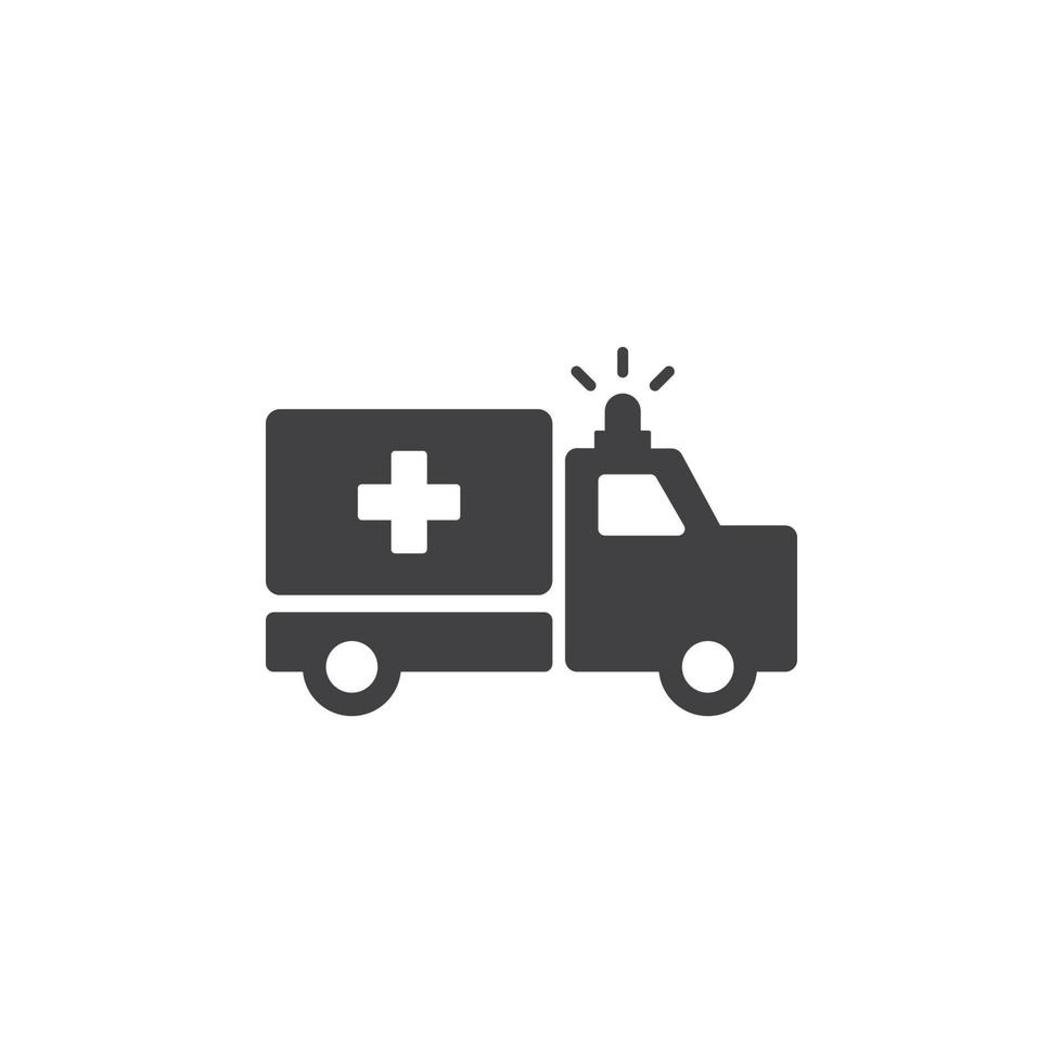 vector de icono de ambulancia. icono de ambulancia ilustración vectorial