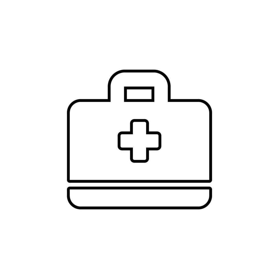 ilustración de vector de icono de botiquín de primeros auxilios