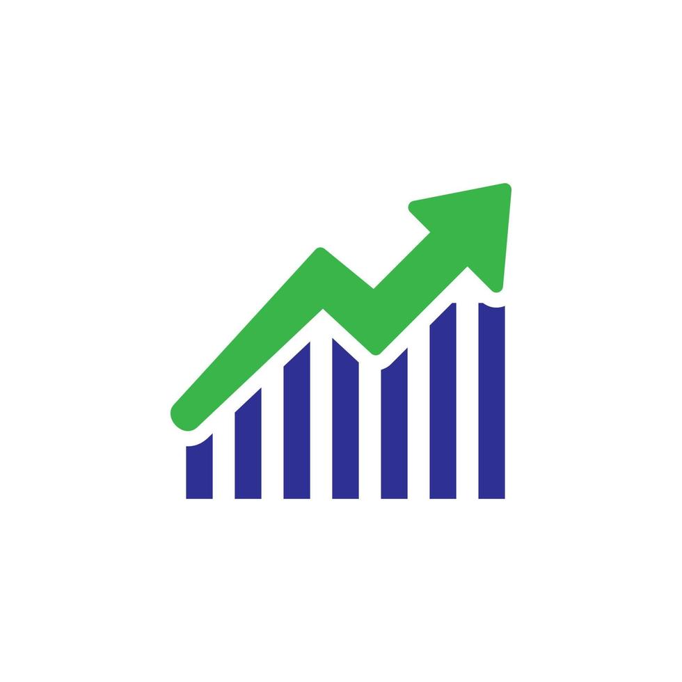Growing Graph icon vector illustration