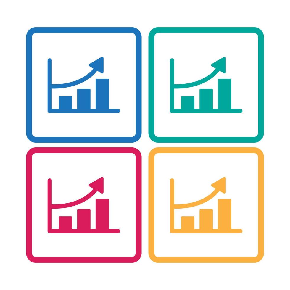 Growing Graph icon vector illustration