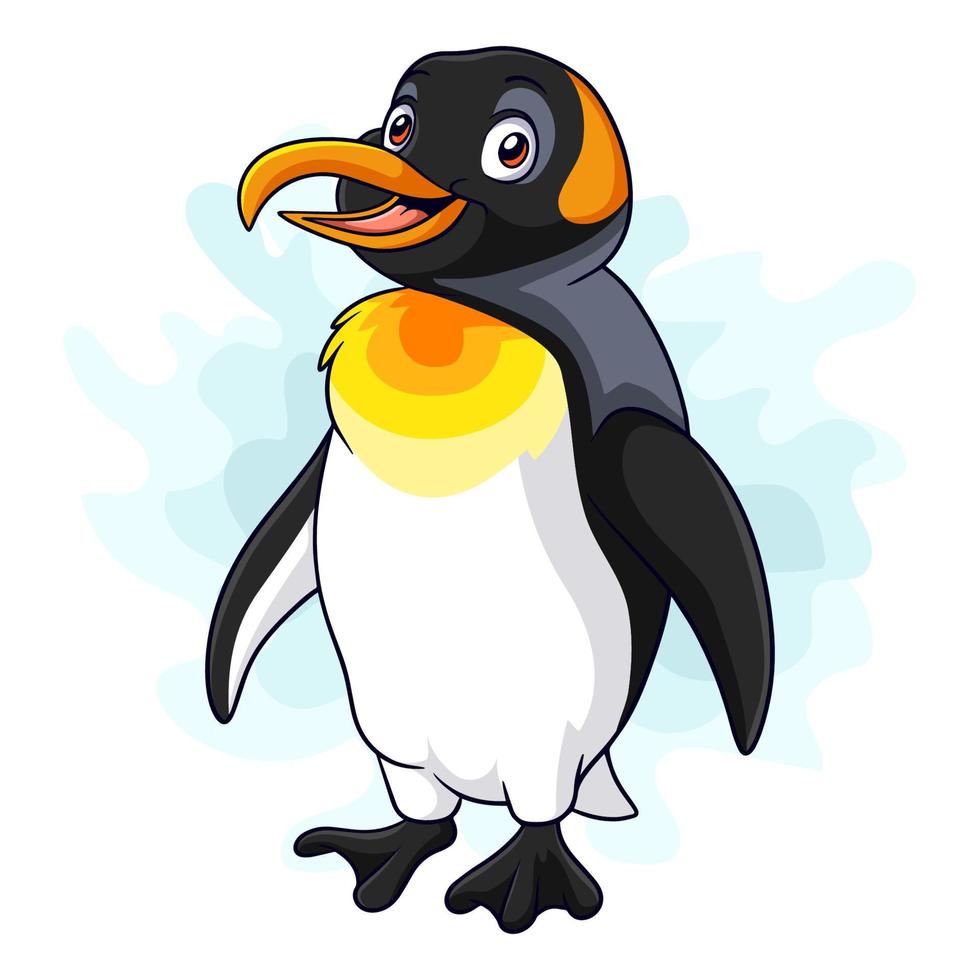 Cartoon penguin on white background vector