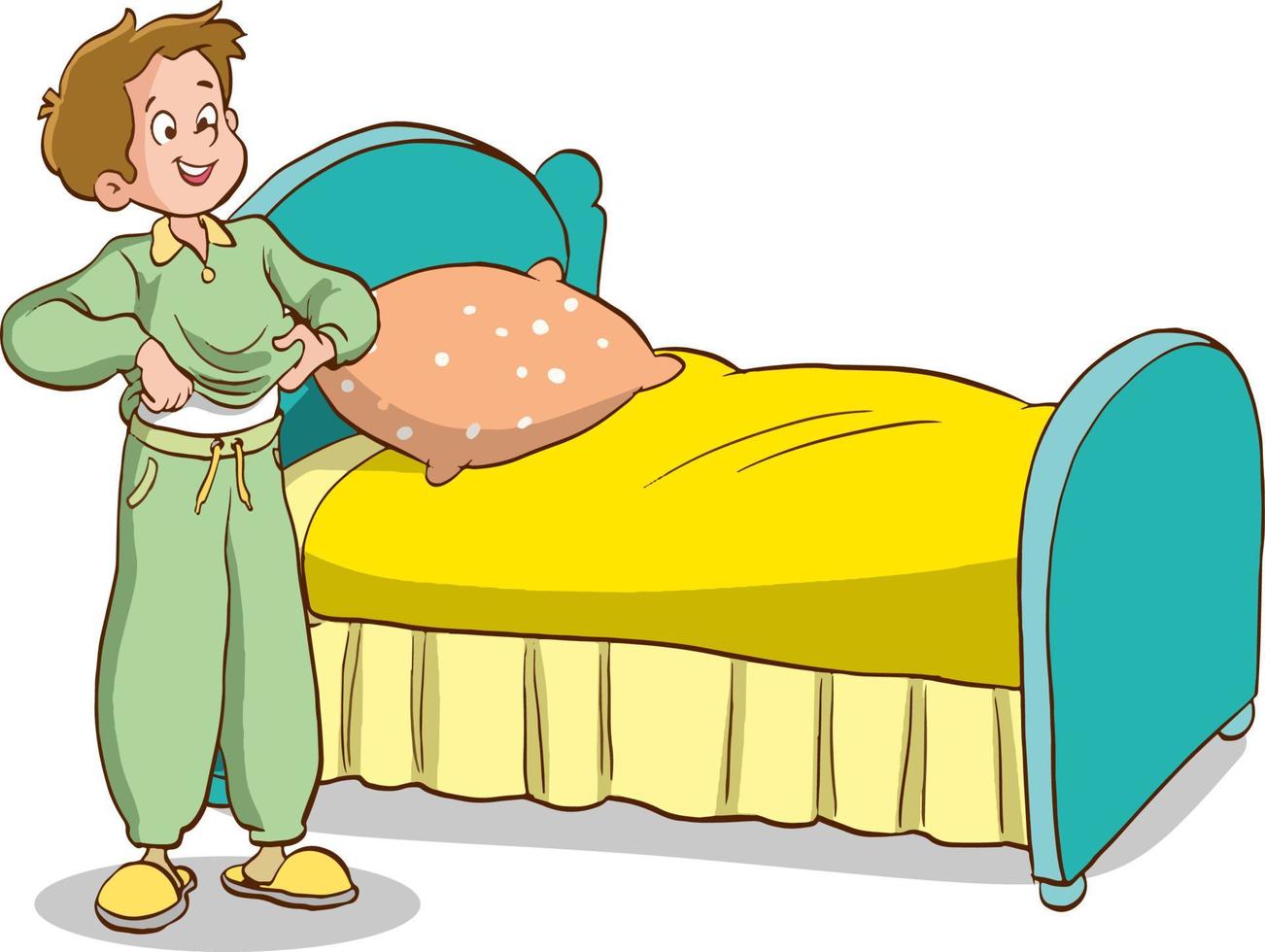 niño saliendo de la cama cambiando vector de dibujos animados 16825700 Vector en Vecteezy niño saliendo de la cama cambiando vector de dibujos animados 16825700 Vector en Vecteezy