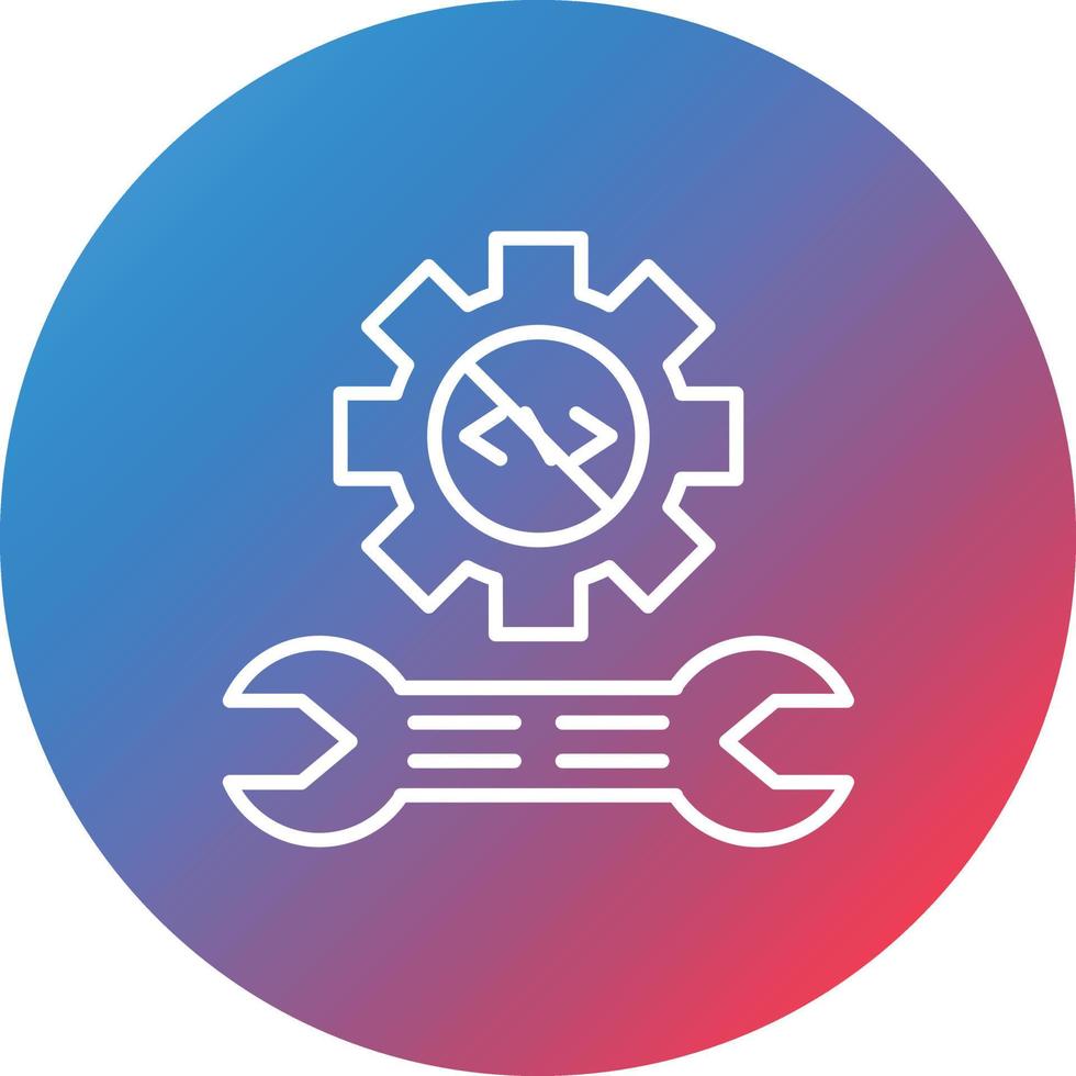 sin código herramienta línea gradiente círculo fondo icono vector