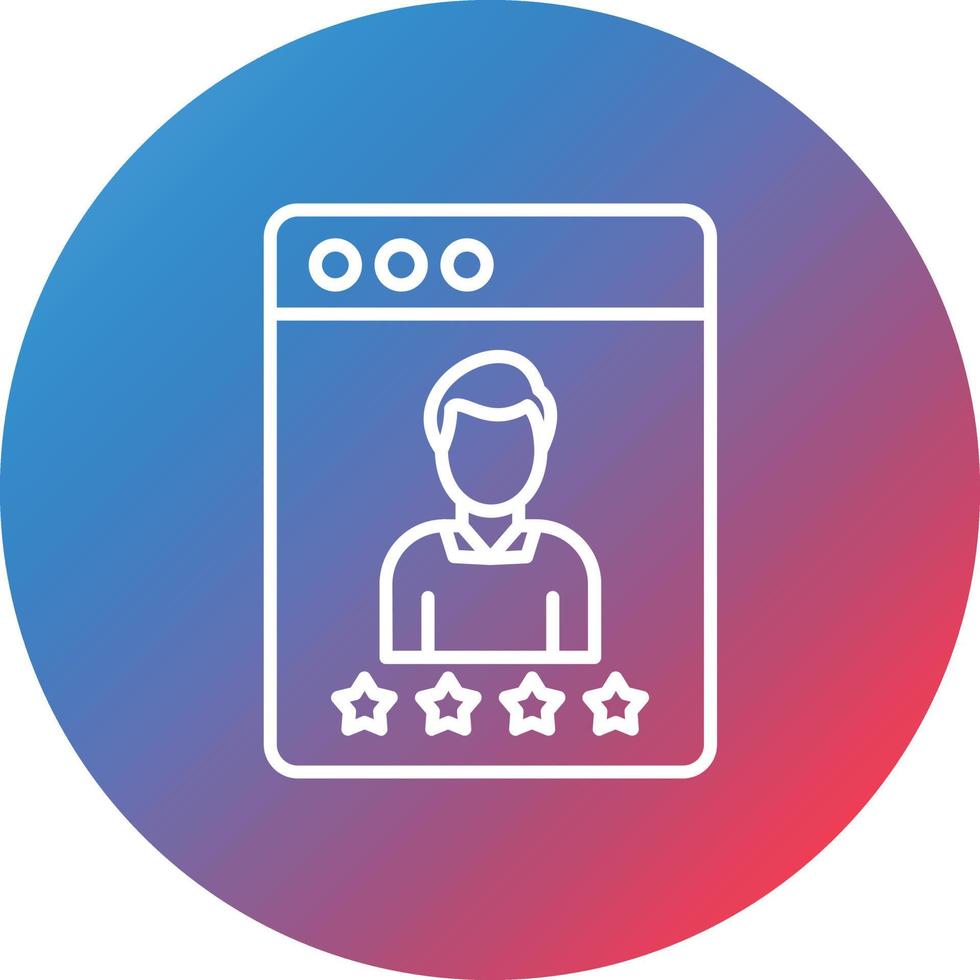 User Experience Line Gradient Circle Background Icon vector