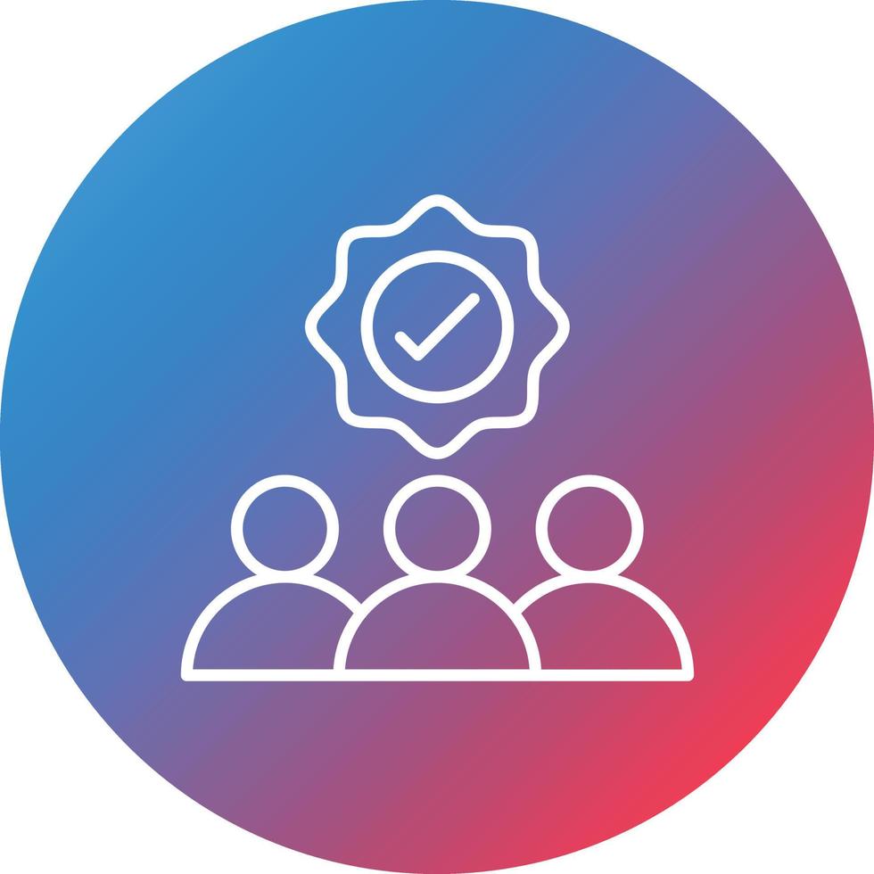User Friendly Line Gradient Circle Background Icon vector
