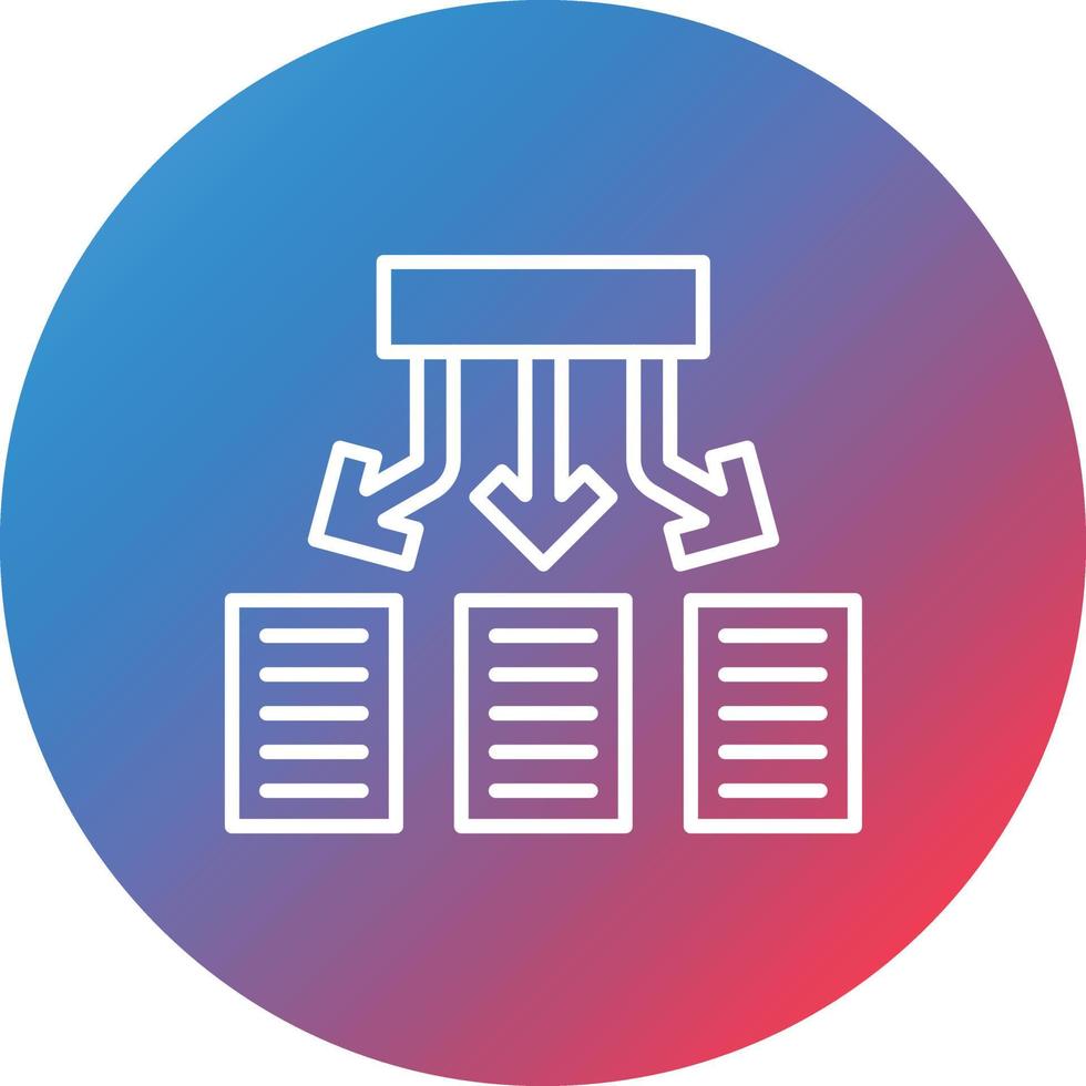 Version Control Line Gradient Circle Background Icon vector