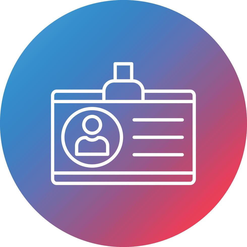 ID Line Gradient Circle Background Icon vector