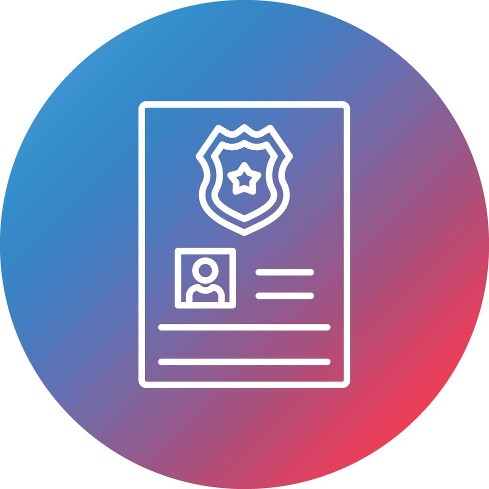 Crime File Line Gradient Circle Background Icon vector