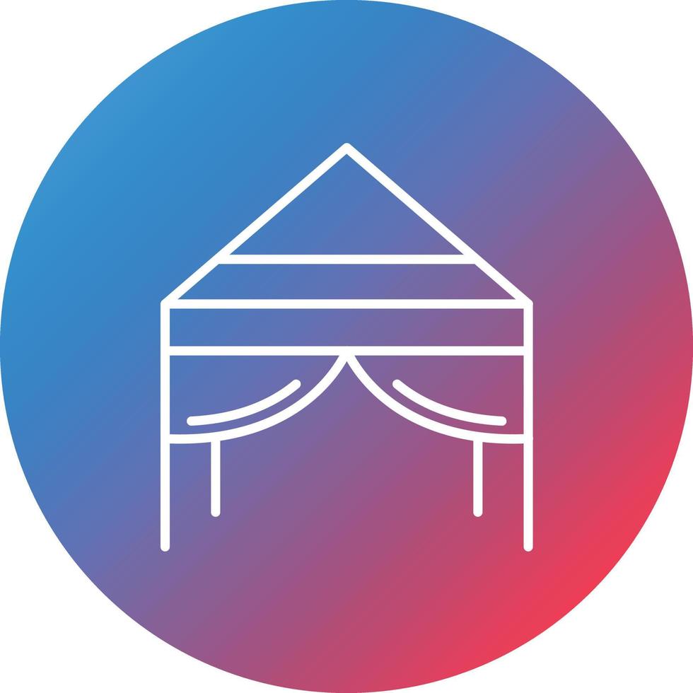 Tarp Line Gradient Circle Background Icon vector