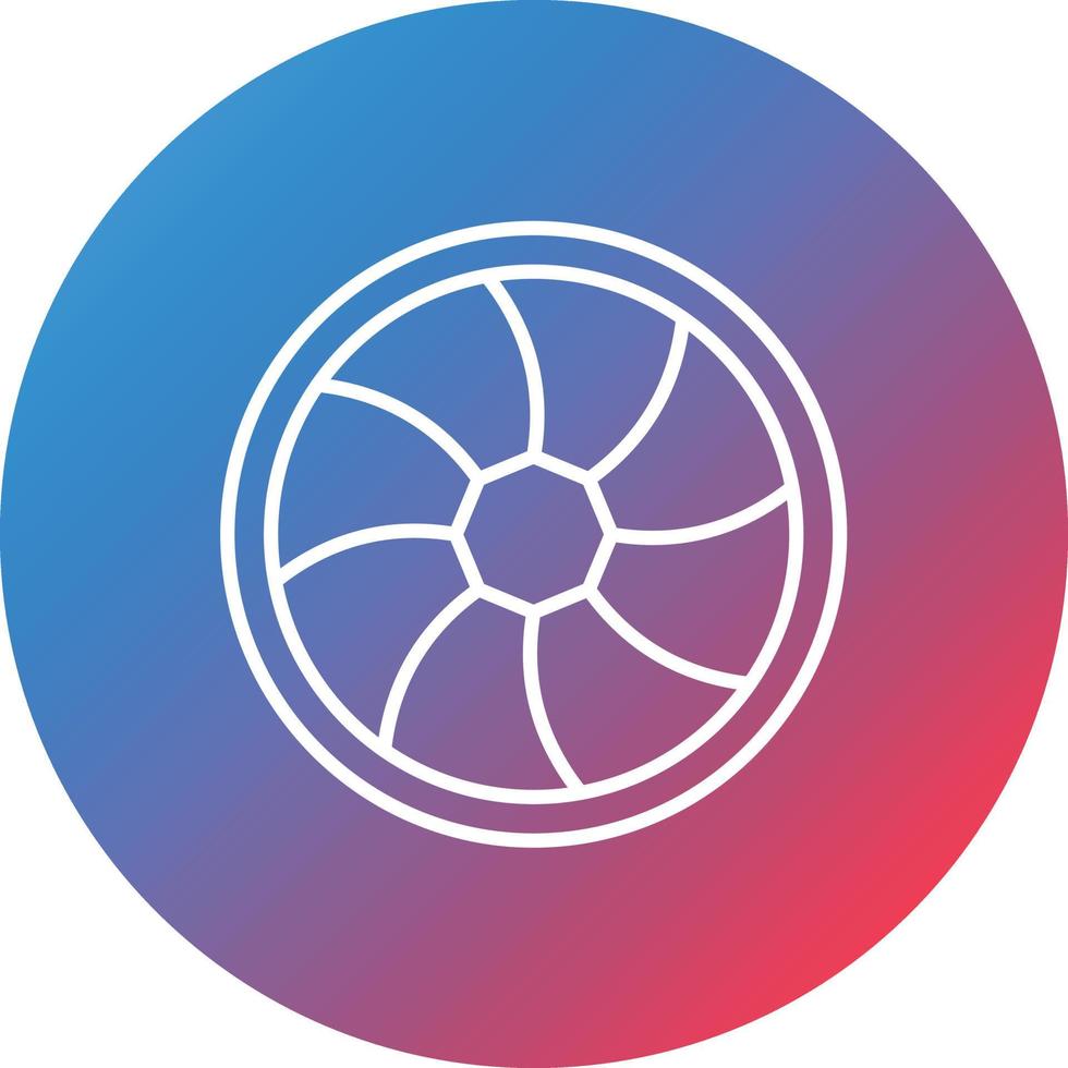Aperture Line Gradient Circle Background Icon vector