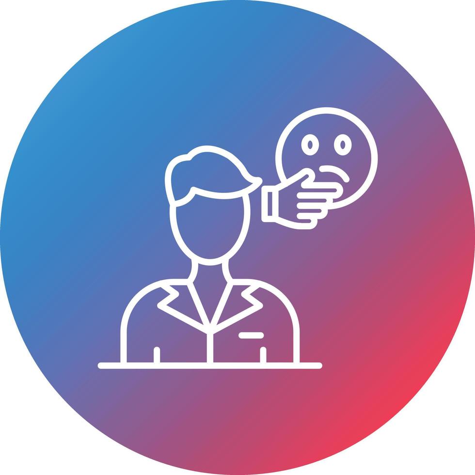 Interested Line Gradient Circle Background Icon vector