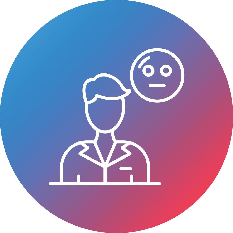 Neutral Line Gradient Circle Background Icon vector