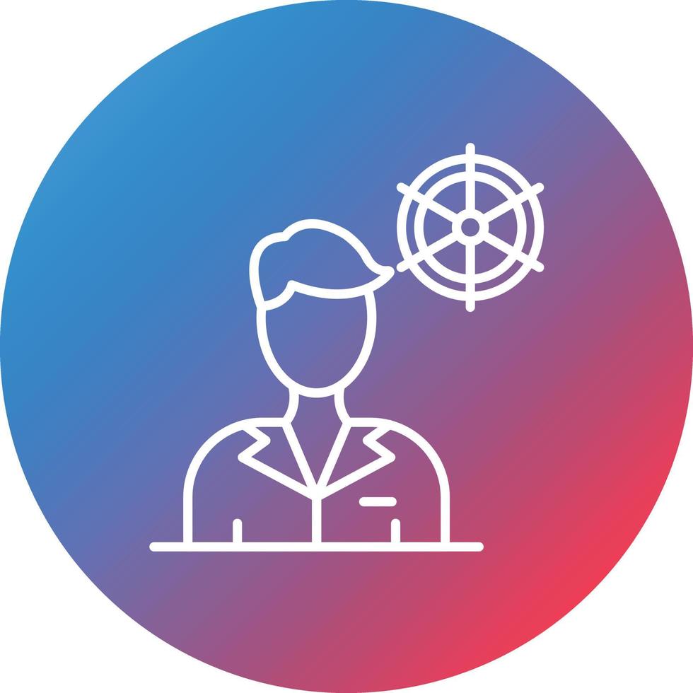 Self Regulation Line Gradient Circle Background Icon vector