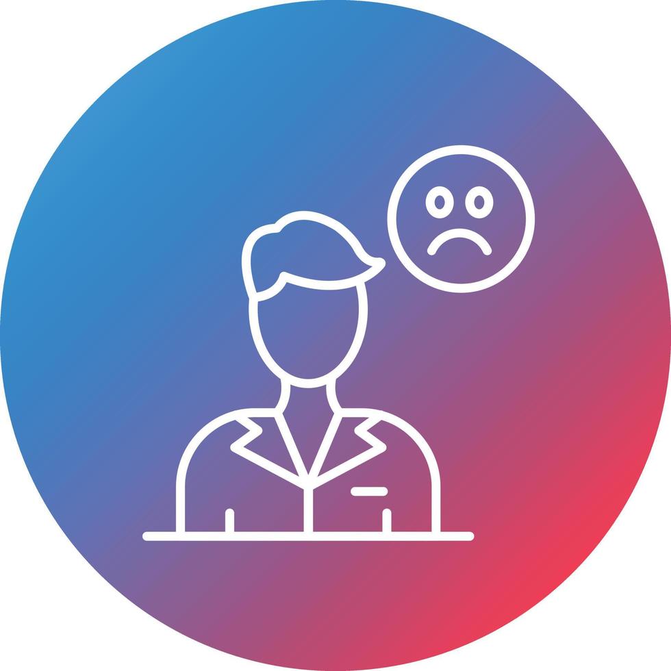 Self Awareness Line Gradient Circle Background Icon vector
