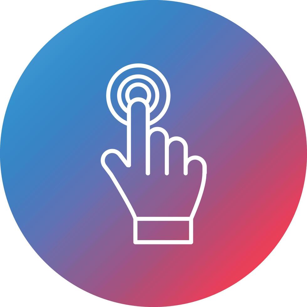 Sensitive Line Gradient Circle Background Icon vector