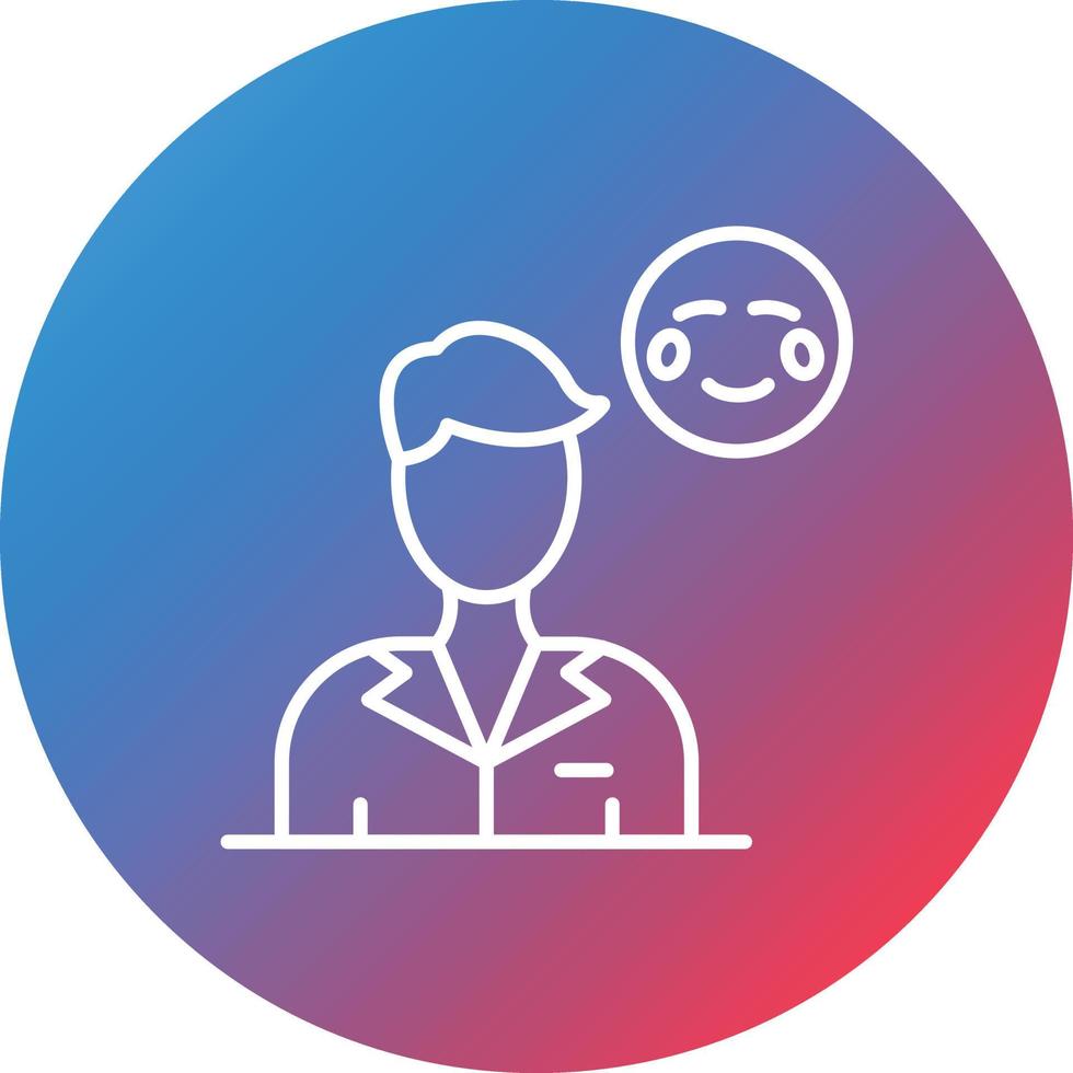 Shy Line Gradient Circle Background Icon vector