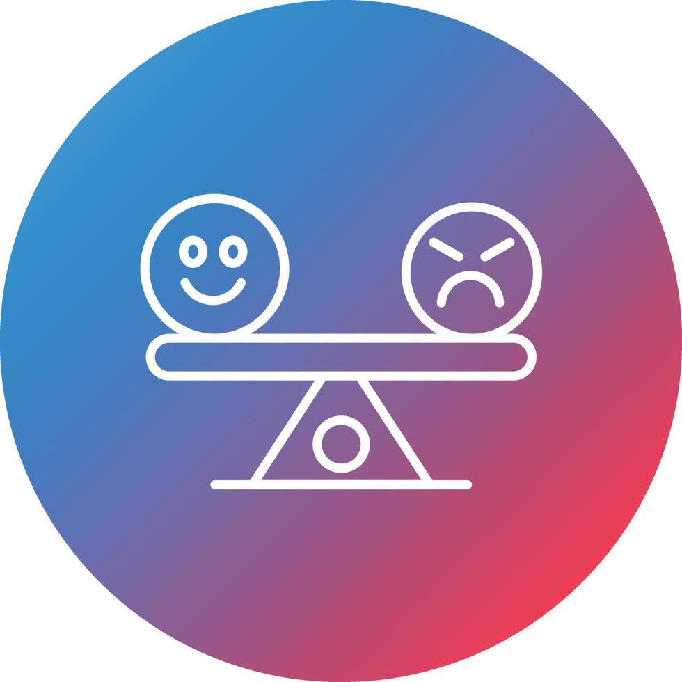 Understanding Emotions Line Gradient Circle Background Icon vector