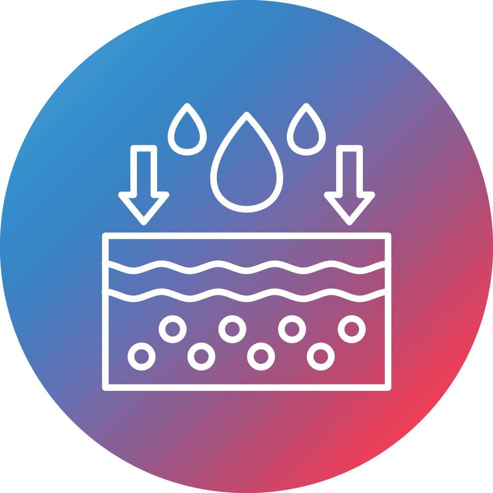 Absorption Line Gradient Circle Background Icon vector