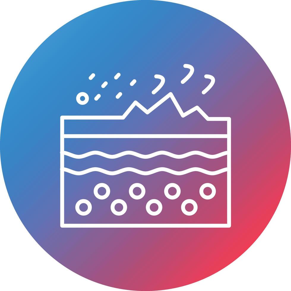 Exfoliation Line Gradient Circle Background Icon vector