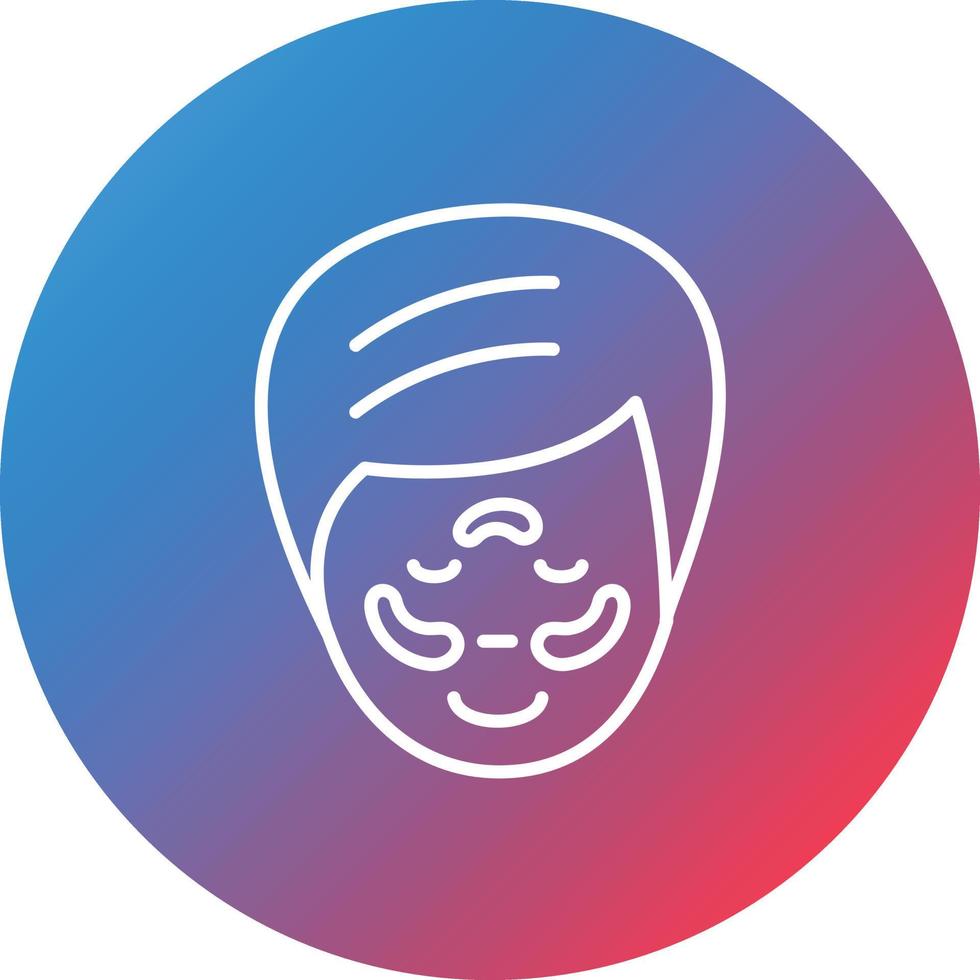 Hyperpigmentation Line Gradient Circle Background Icon vector