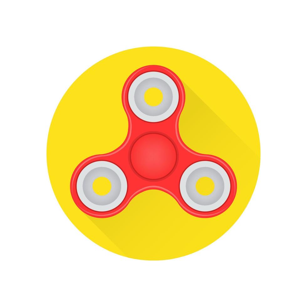 Hand fidget spinner toy flat icon on the white background. vector