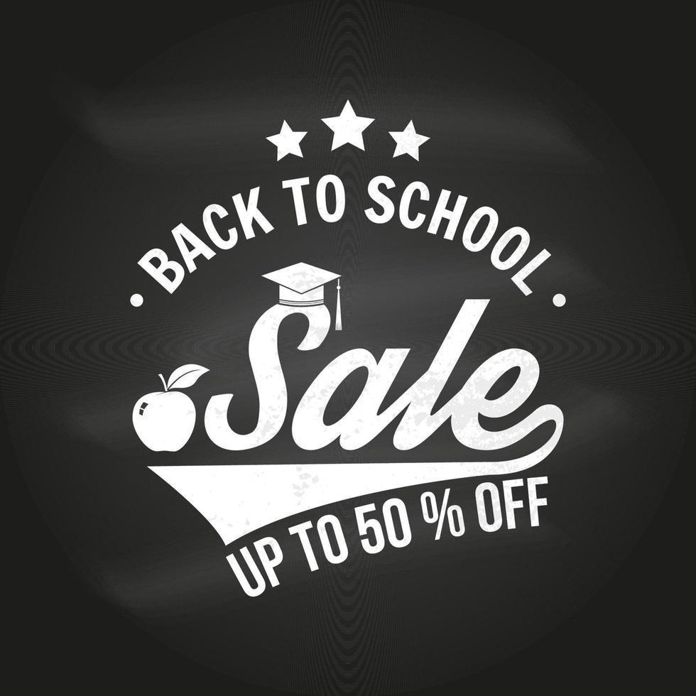 Back to School design on the chalkboard vector