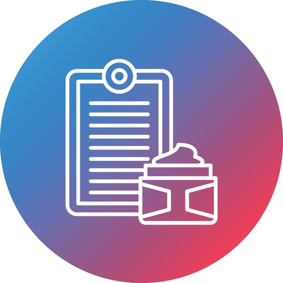 Skincare Routine Line Gradient Circle Background Icon vector
