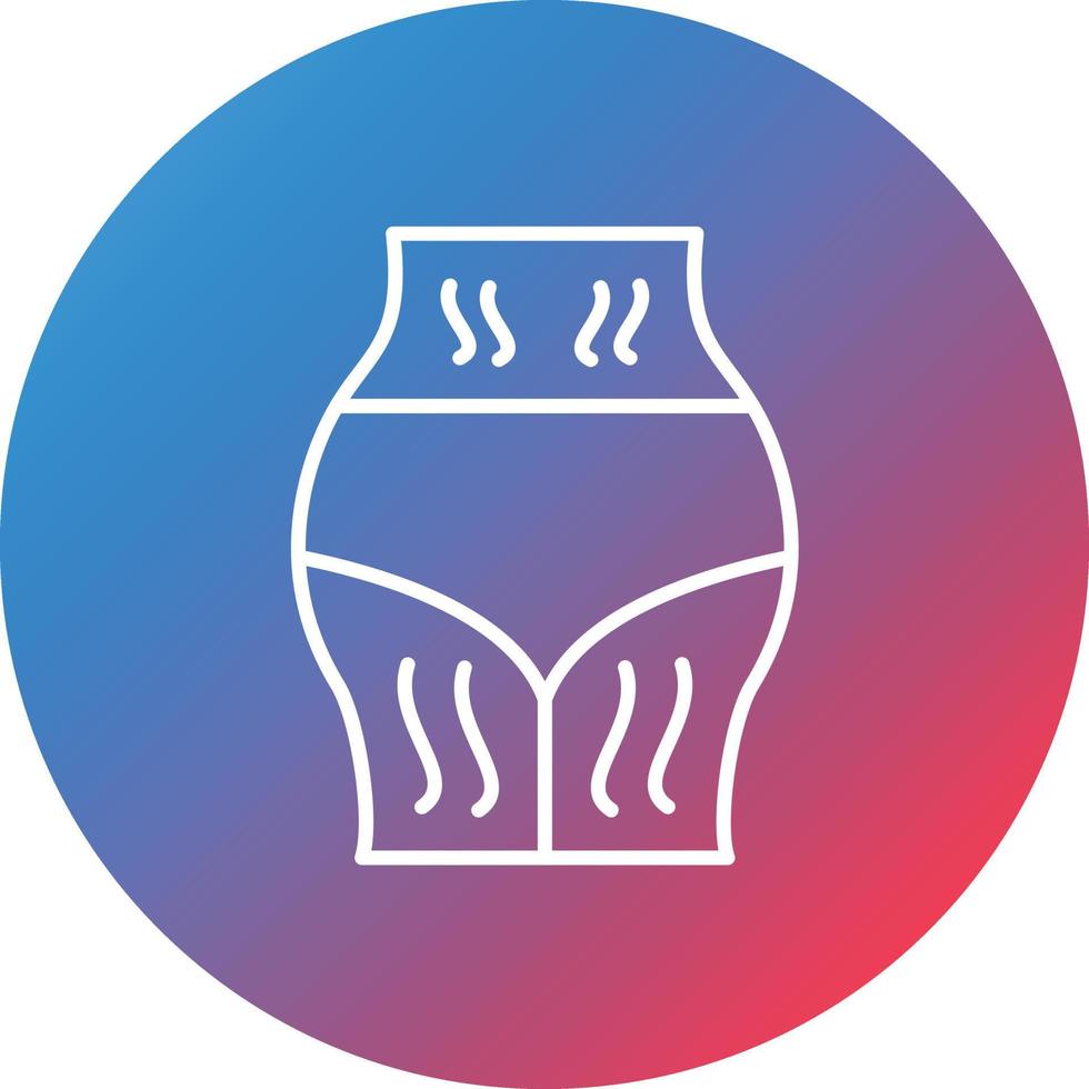 Stretchmarks Line Gradient Circle Background Icon vector
