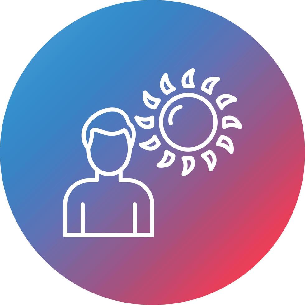 Tanning Line Gradient Circle Background Icon vector