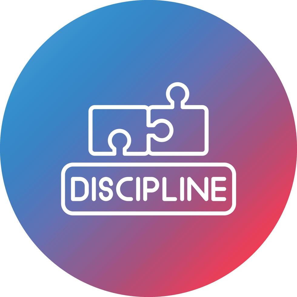 Discipline Line Gradient Circle Background Icon vector