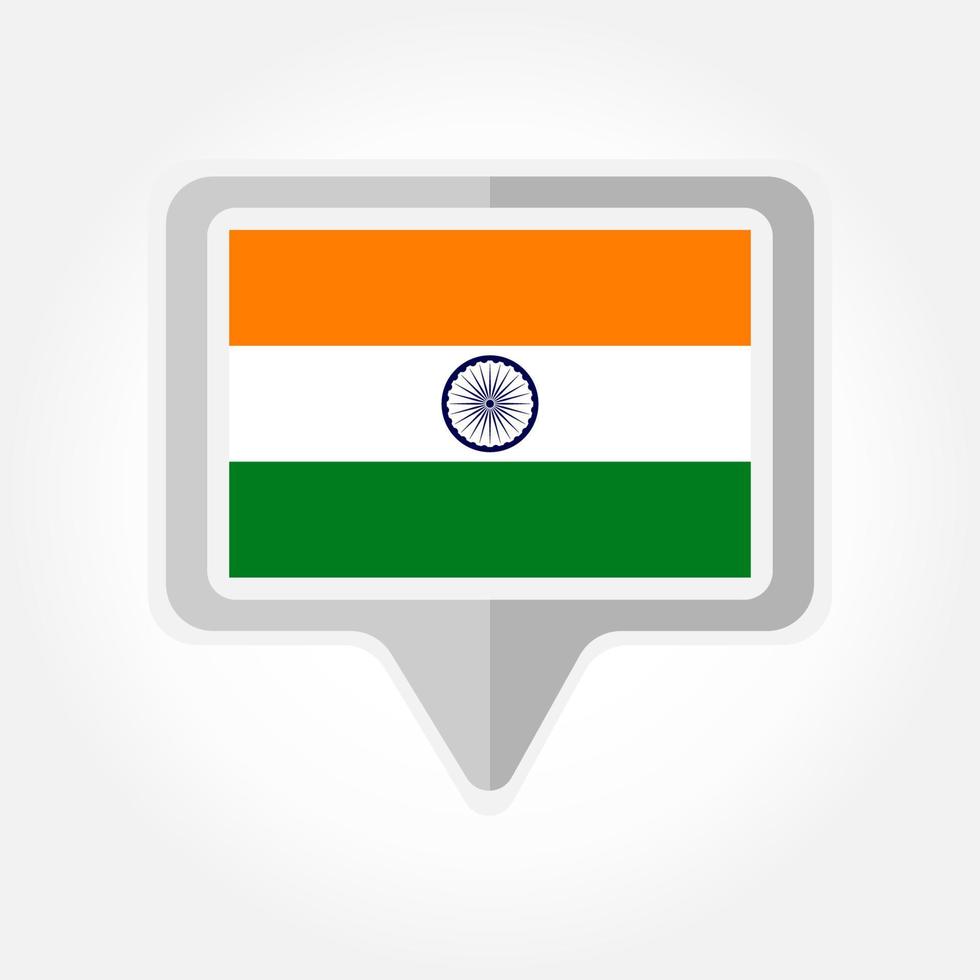 India pointer map icon. Vector illustration.