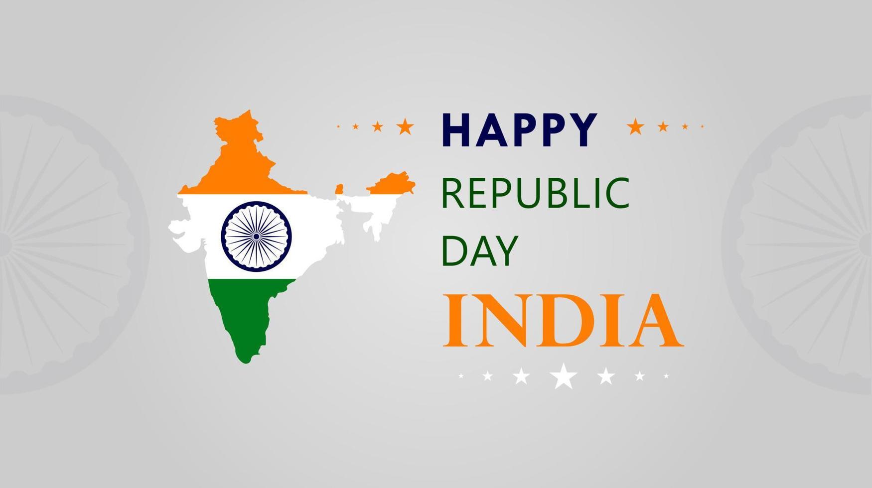 feliz celebración del día de la república de la india. diseño vectorial vector