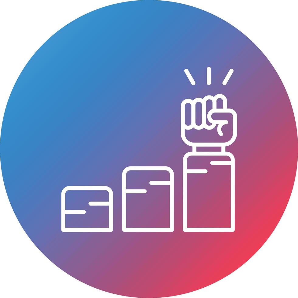 Motivation Line Gradient Circle Background Icon vector