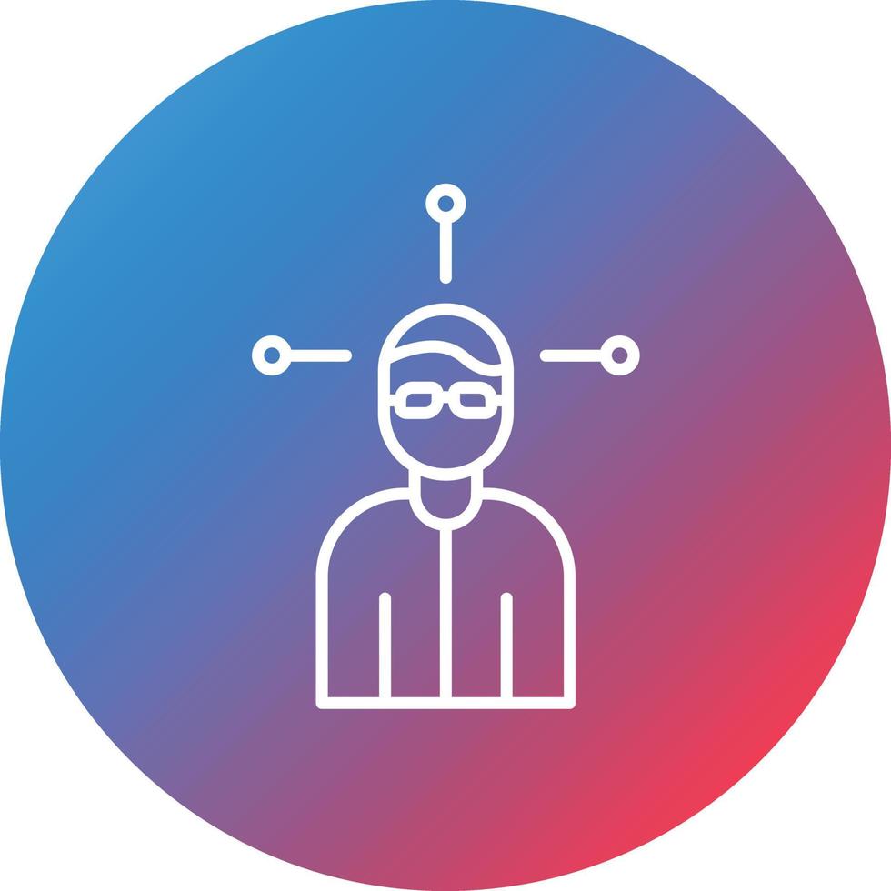 Multi Tasking Line Gradient Circle Background Icon vector