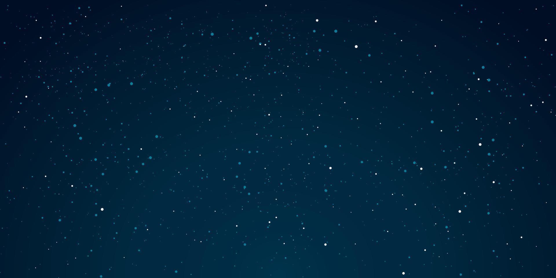 estrellado con fondo de universo. hermoso cielo azul nocturno con ilustración de vector de luna.