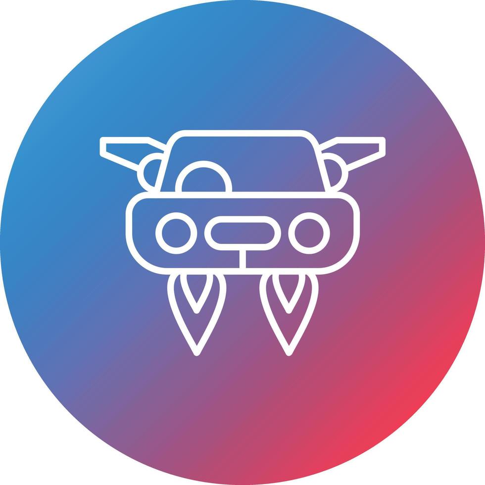 Future Transport Line Gradient Circle Background Icon vector